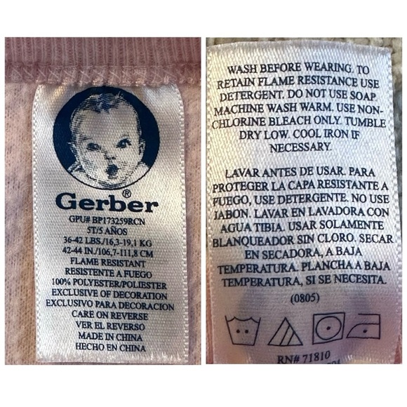 3-pr Pajamas GERBER Fleece Footed GAP Giraffe Set PJs Sleep Pink Green Girl 5 - Picture 9 of 16